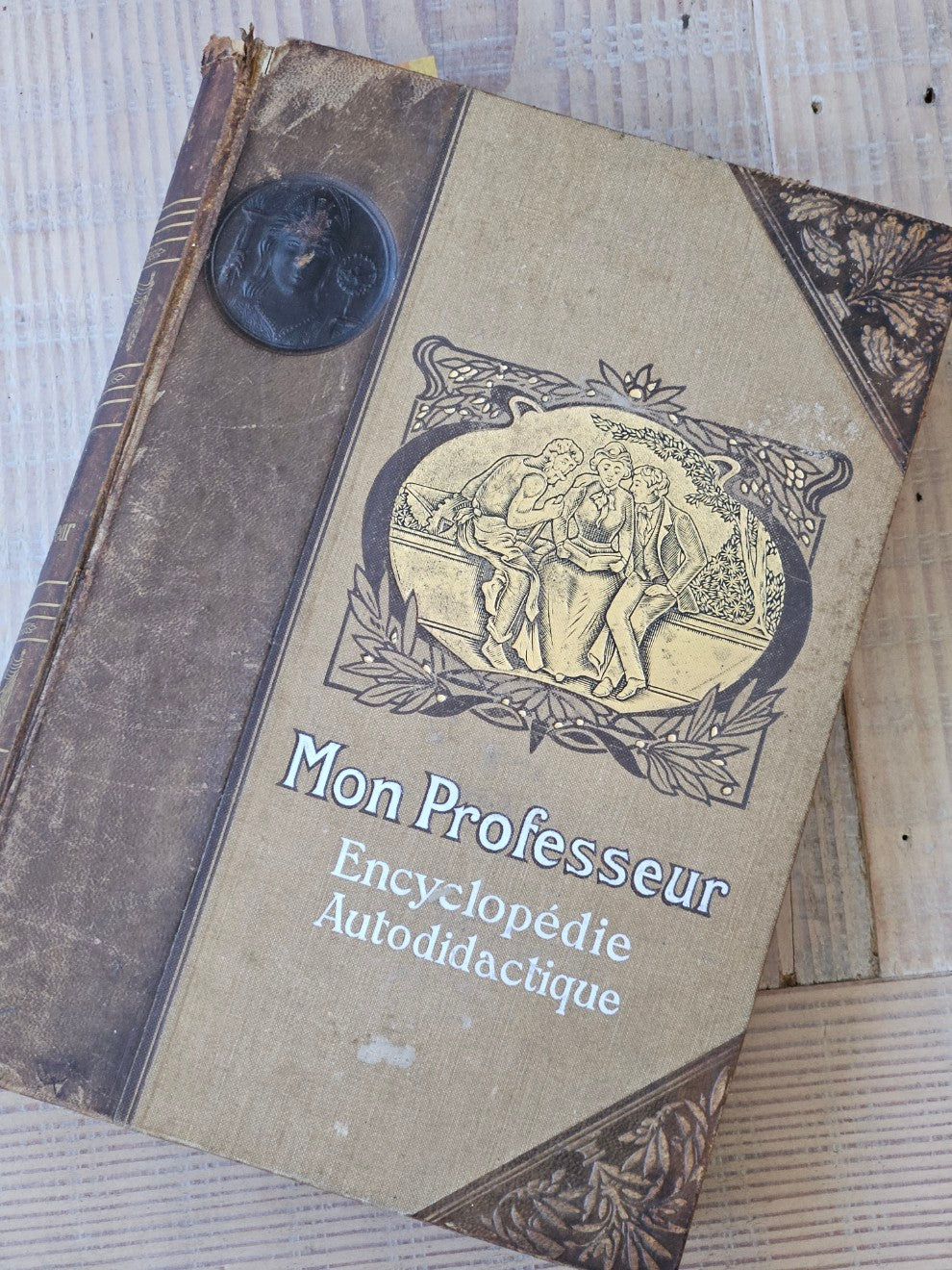 French Antique Leather Bound Books