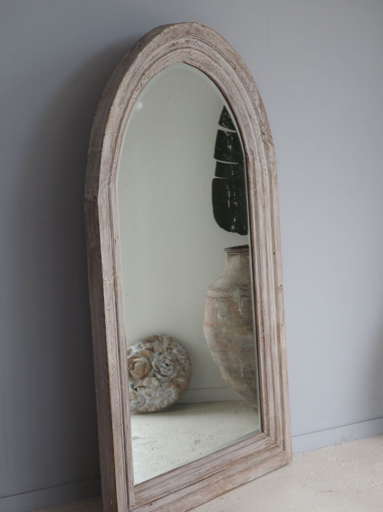 Arched Teak Mirror