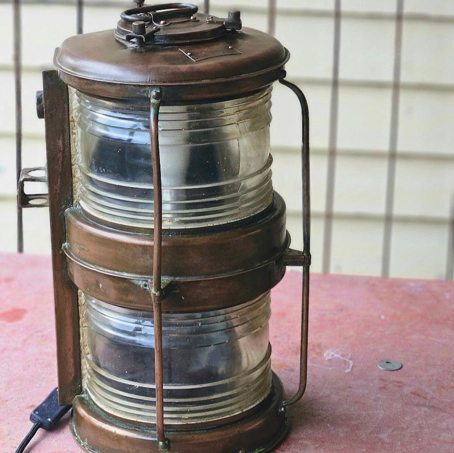 20thC Copper Mast Head Lantern