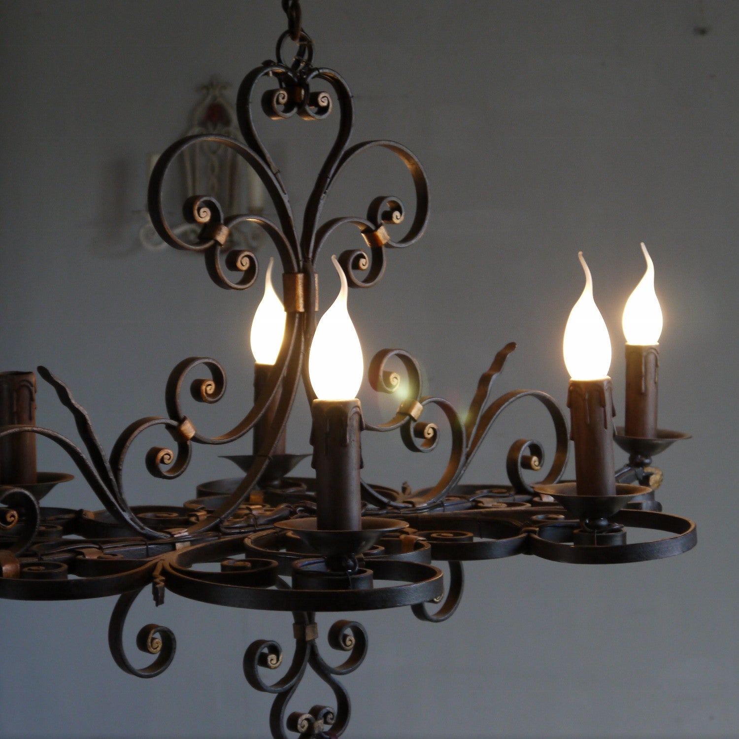 French Iron Chandelier