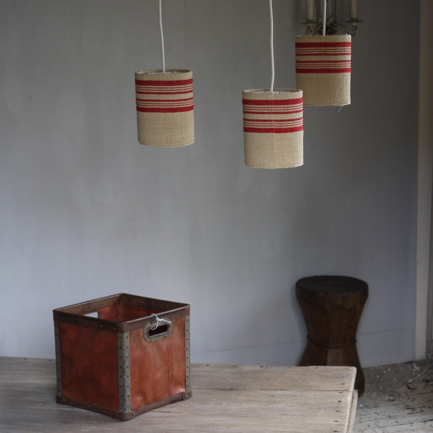 French Raw Linen Pendants