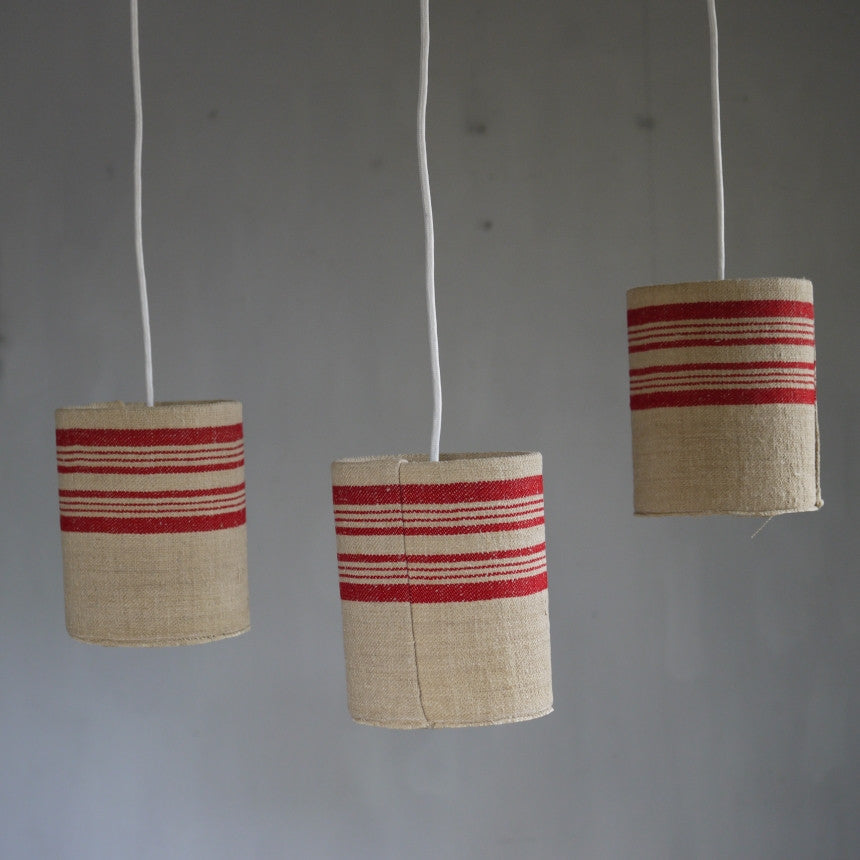French Raw Linen Pendants
