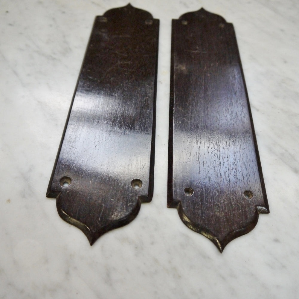 Classic victorian ebony push plates