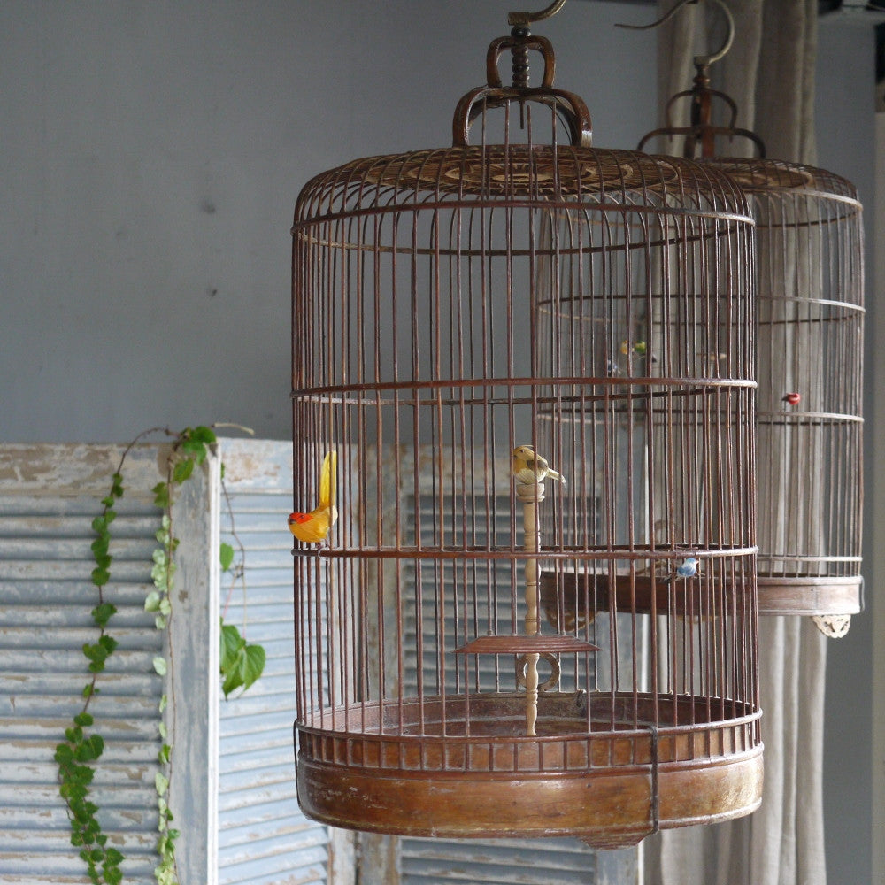 Vintage Bamboo Birdcage