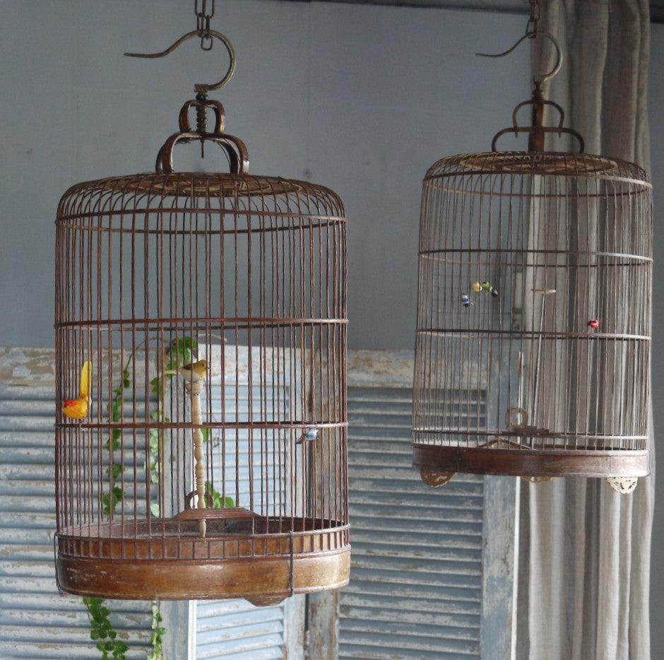 Vintage Bamboo Birdcage