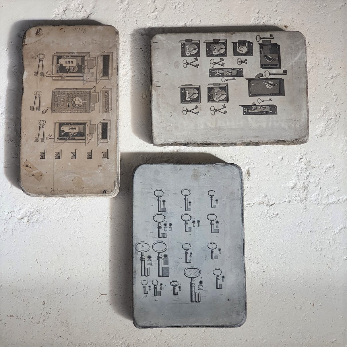 19thC Stone Print Blocks