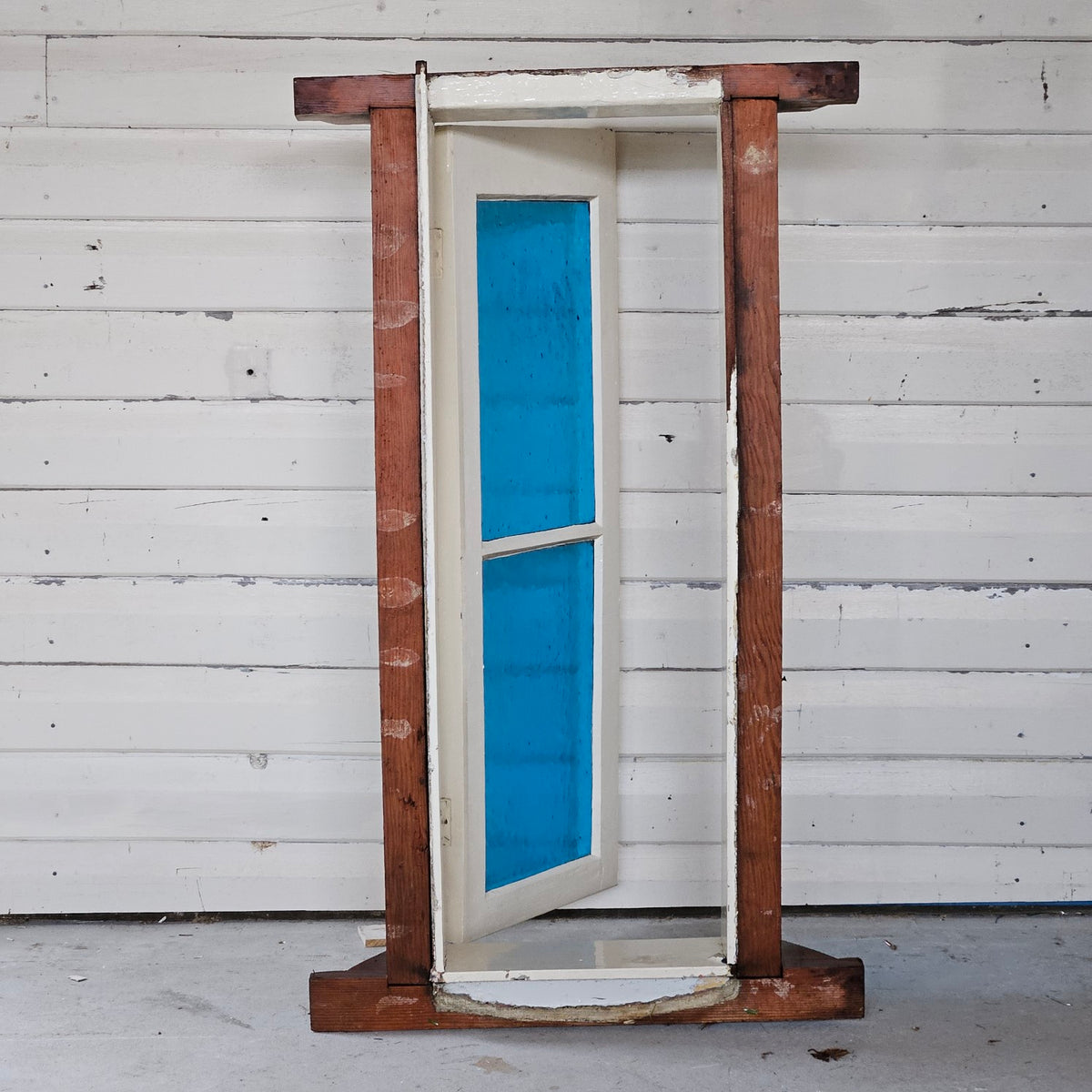 Blue Casement Window