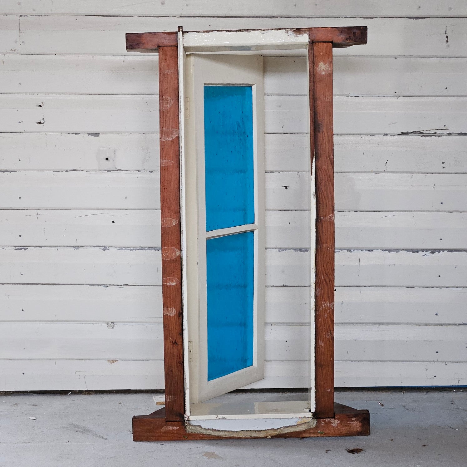Blue Casement Window