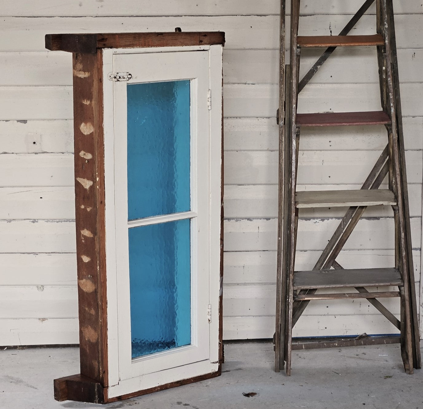 Blue Casement Window