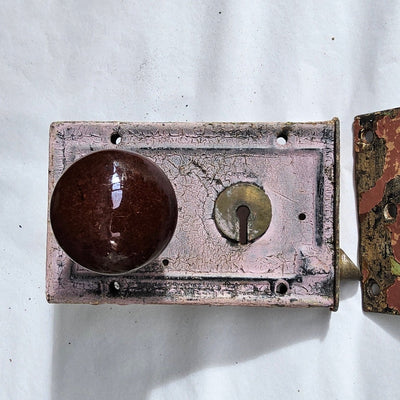 box lock, reverse side, with handle