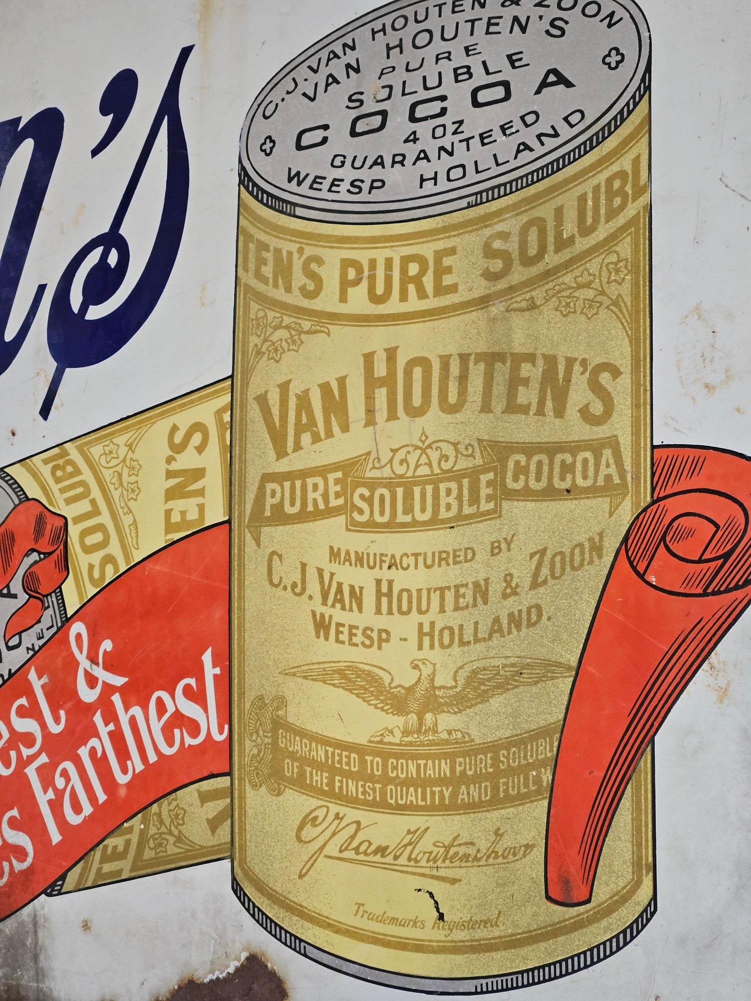 Van Houten's Cocoa Sign