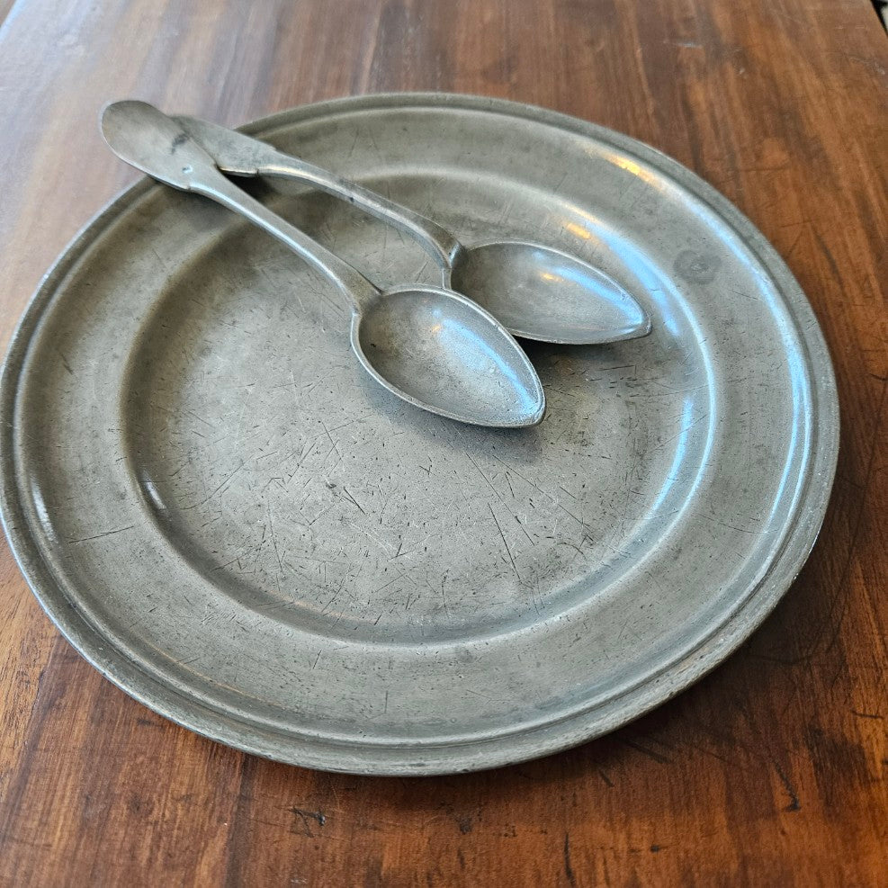 Set of French Pewter Spoons