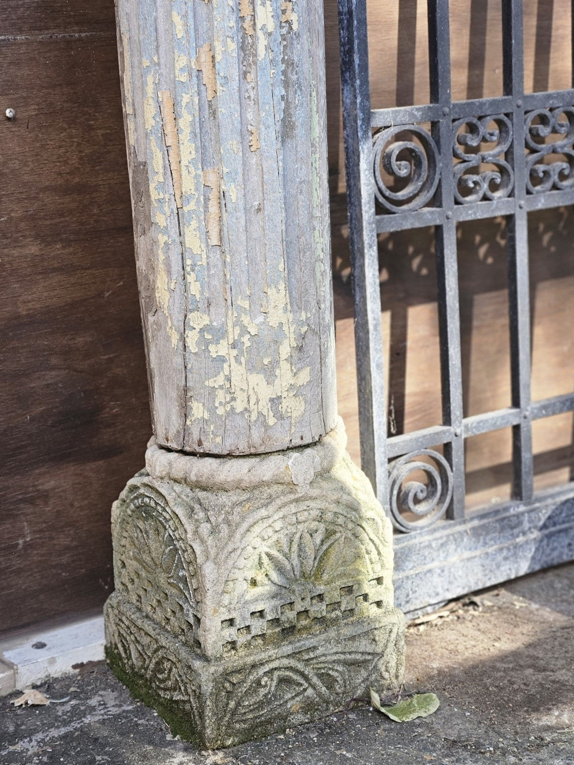 Pair of Teak Columns