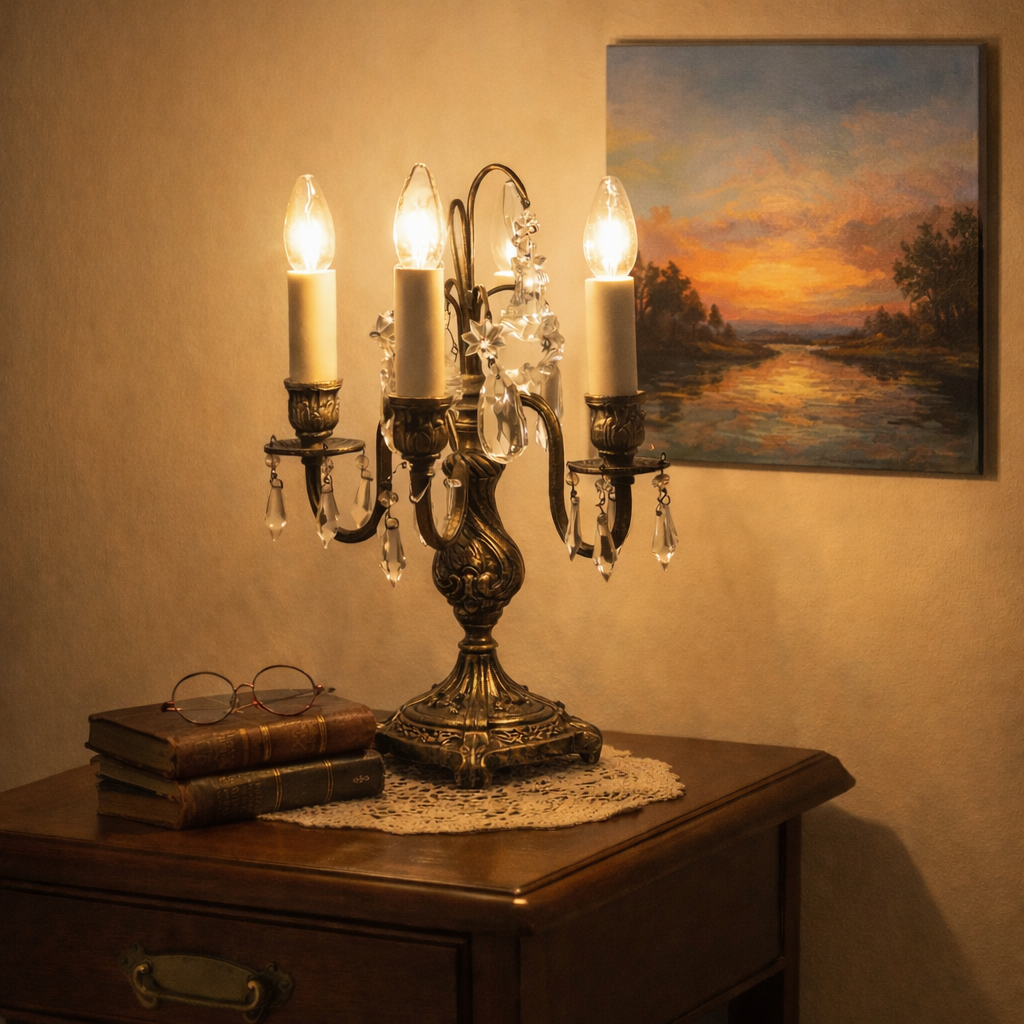 French 19thC Girandole Lamp