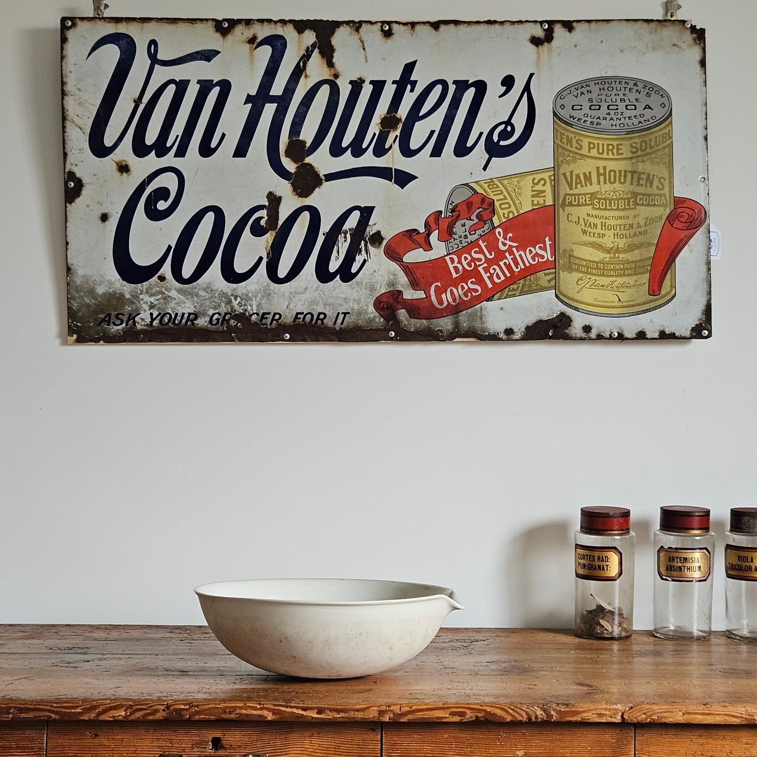 Van Houten's Cocoa Sign