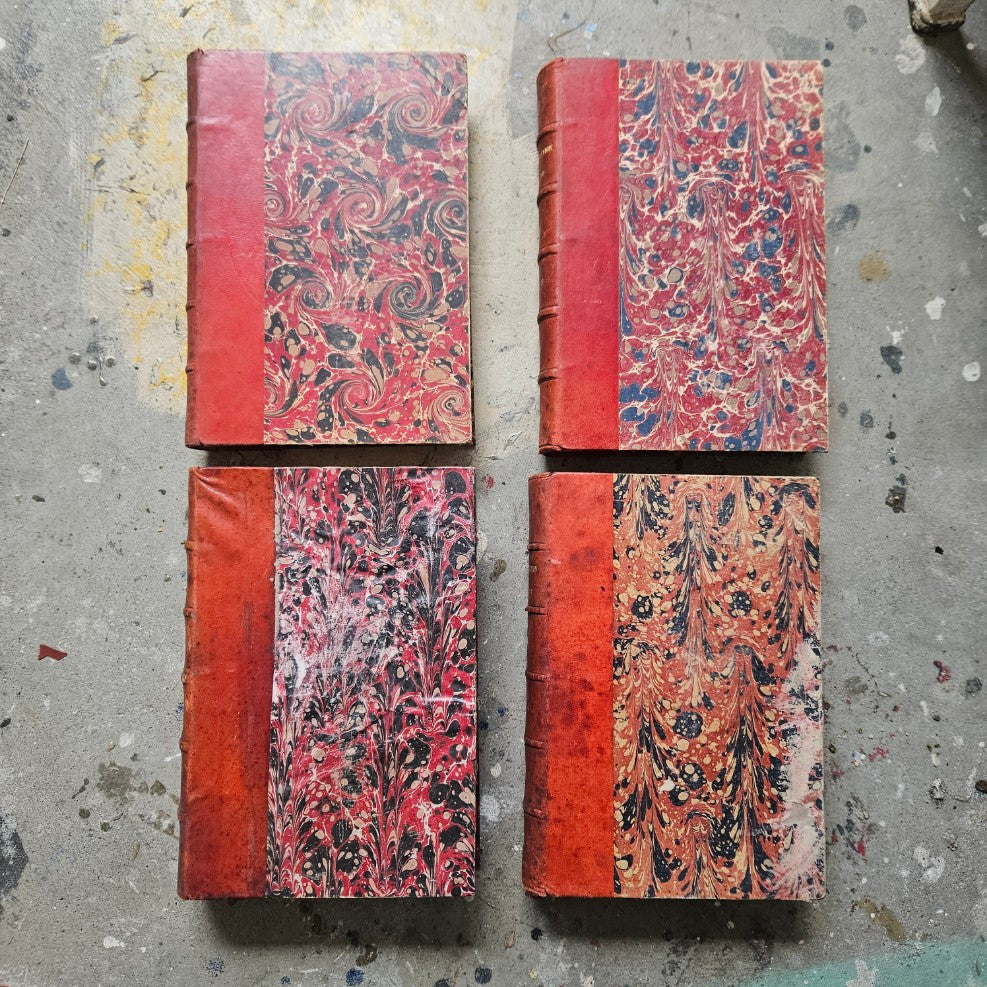 French Antique Leather Bournd Books