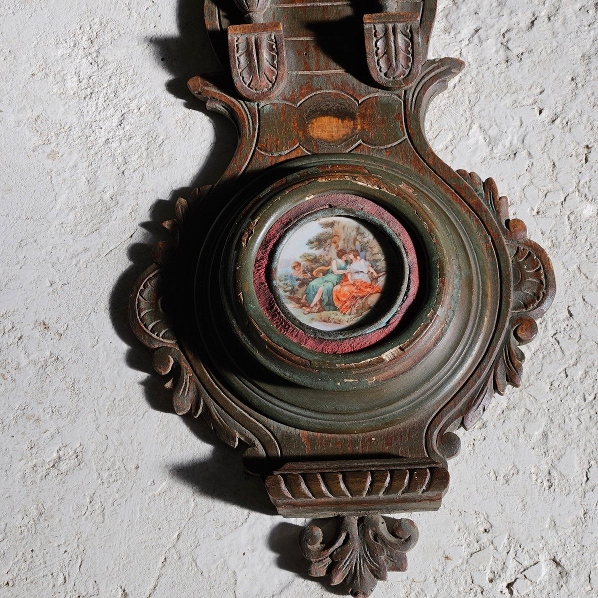 19thC Vintage Wood Thermometer