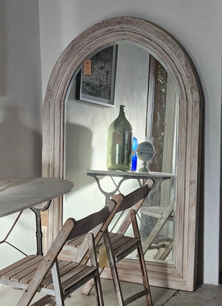 Arched Teak Mirror