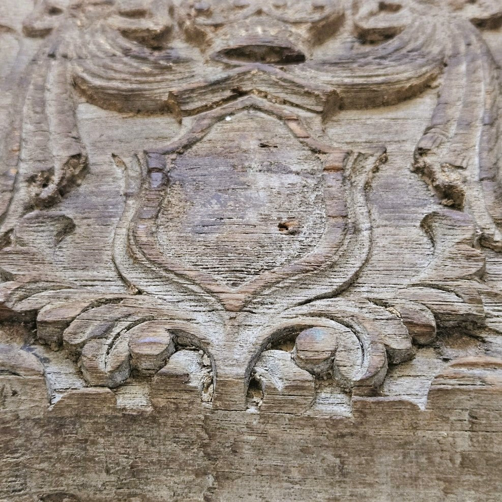 Pair of Carved Teak Plaques