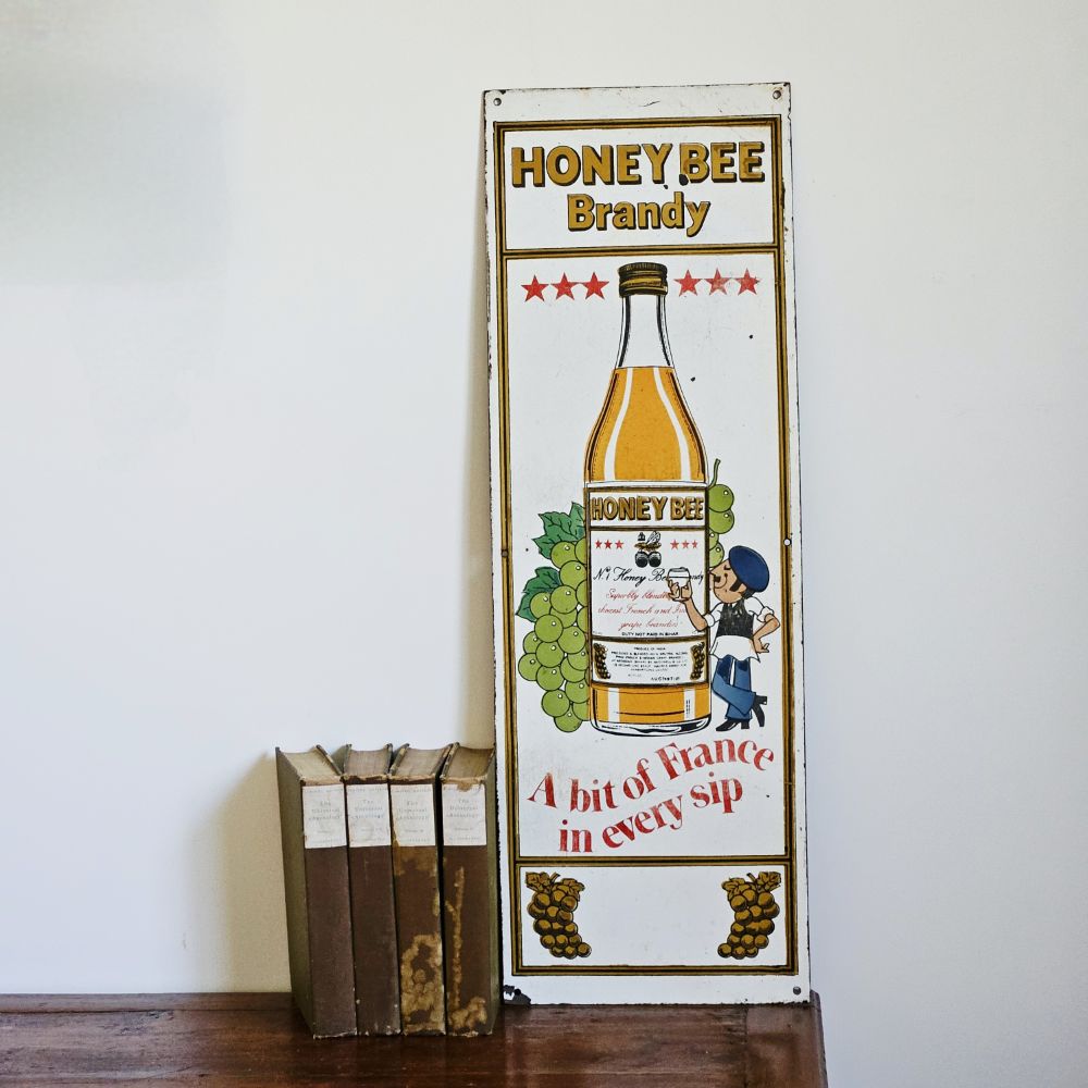 Honey Bee Enamel Sign c 1930's