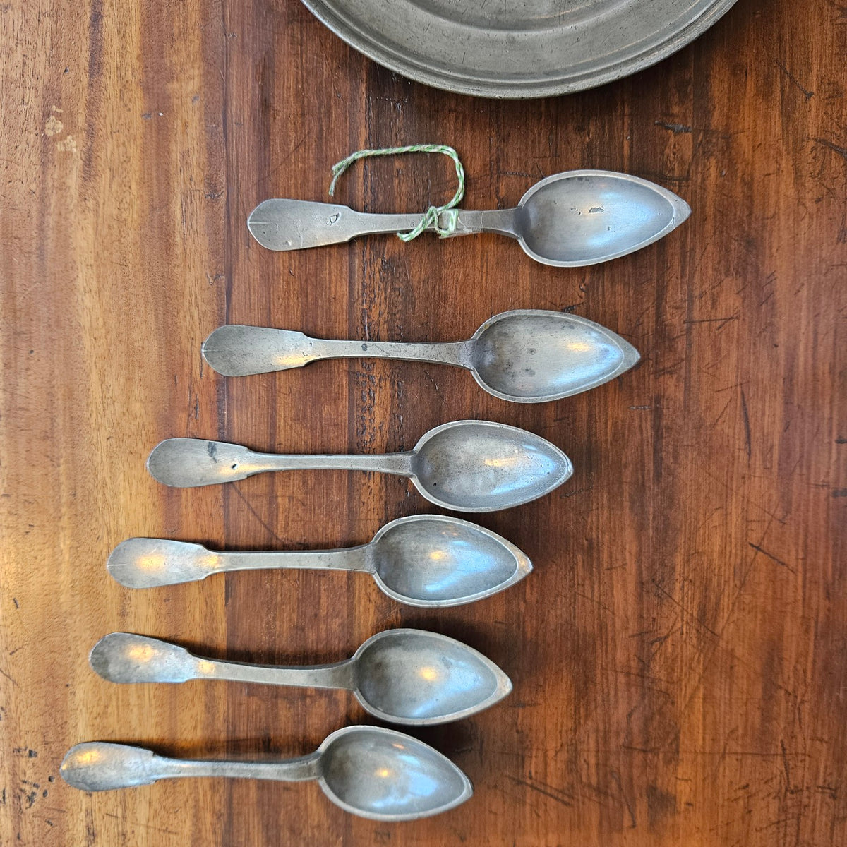 Set of French Pewter Spoons