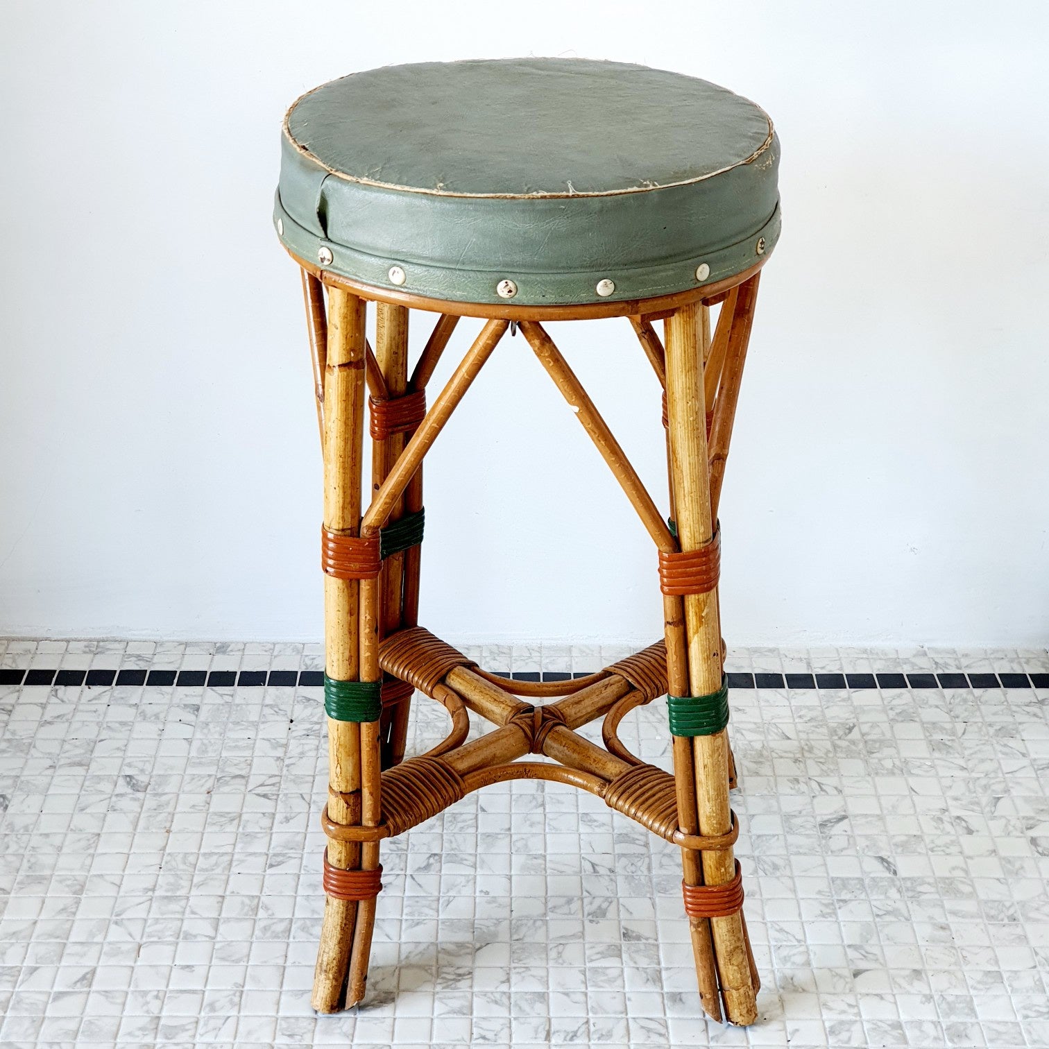 Vintage discount cane stool