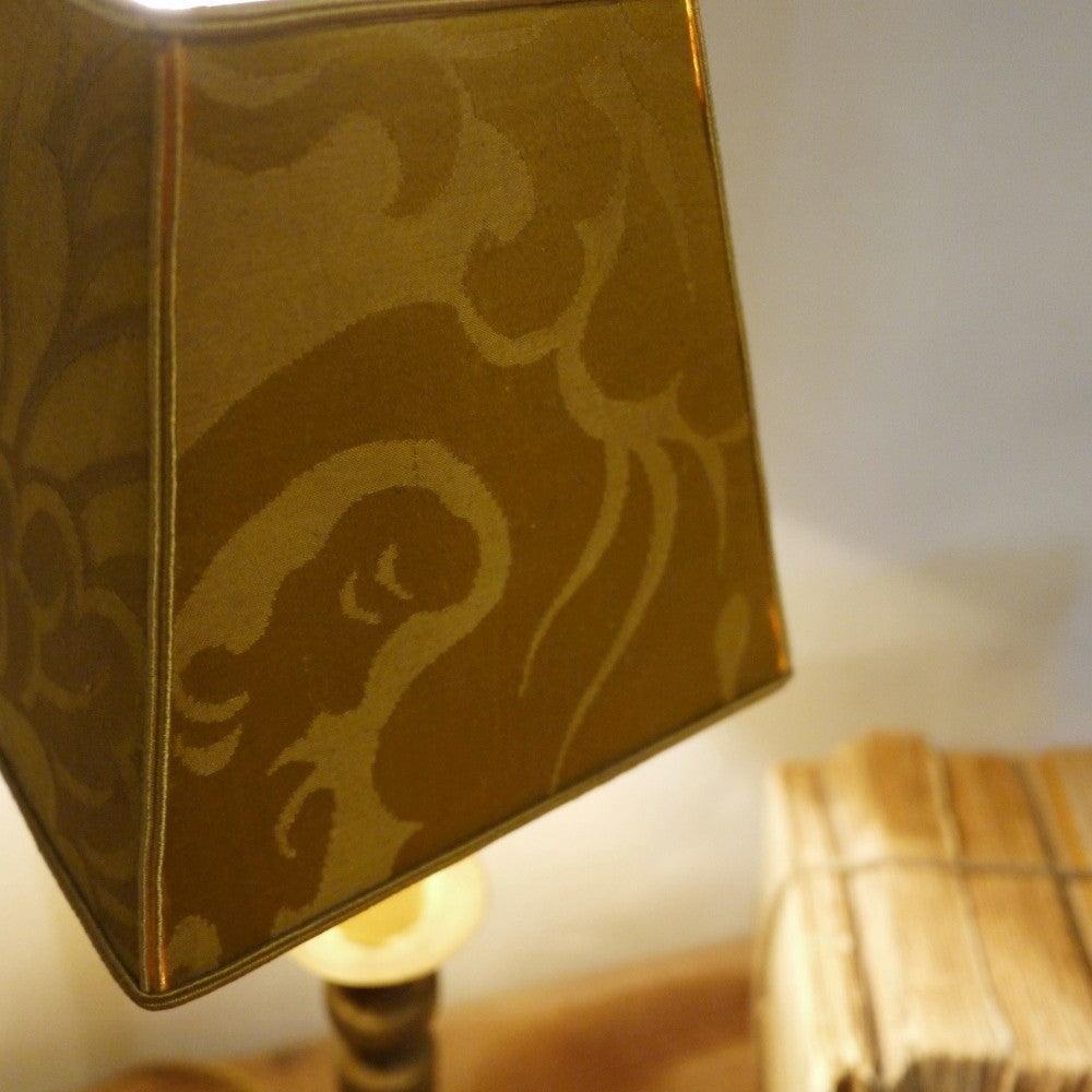 French Brass Candlestick Lamp