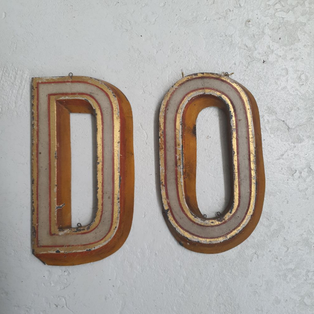 Gilt Painted French Letters