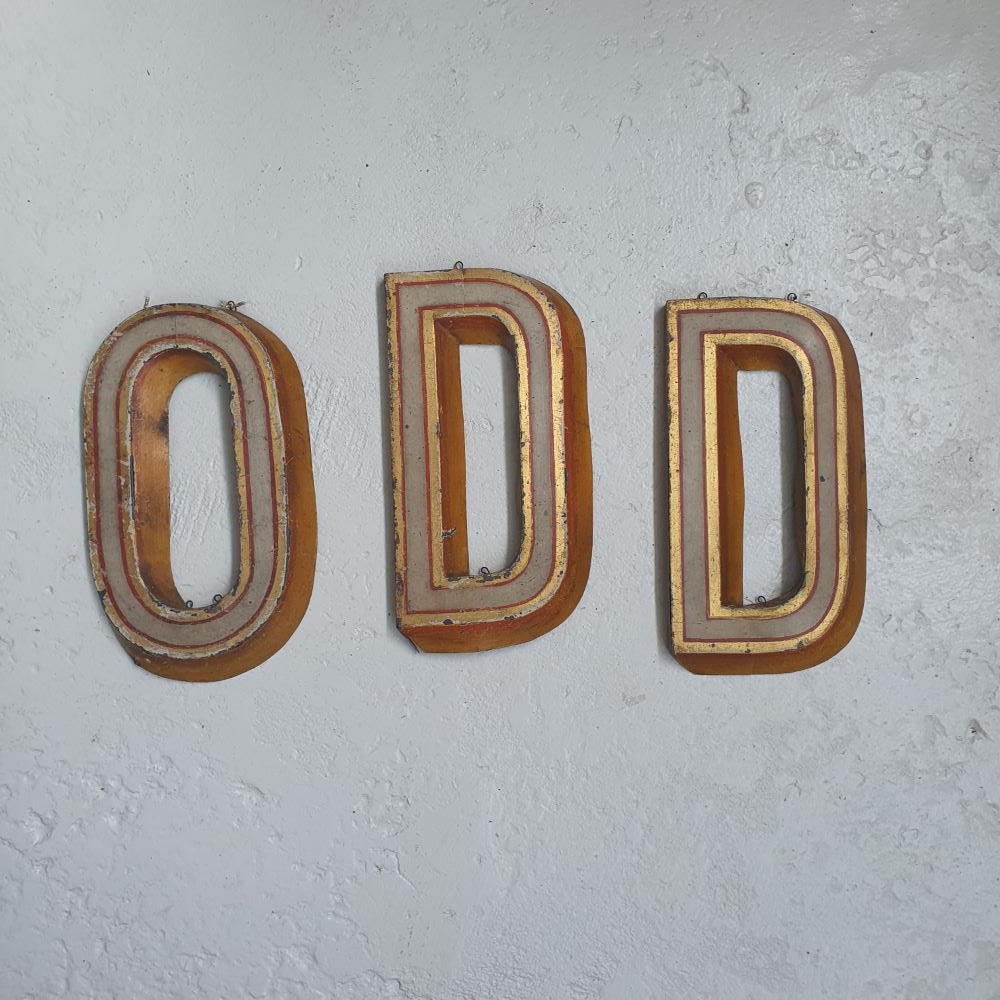 Gilt Painted French Letters