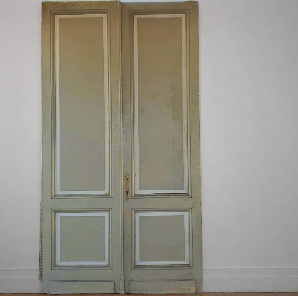 French Painted Salon Doors