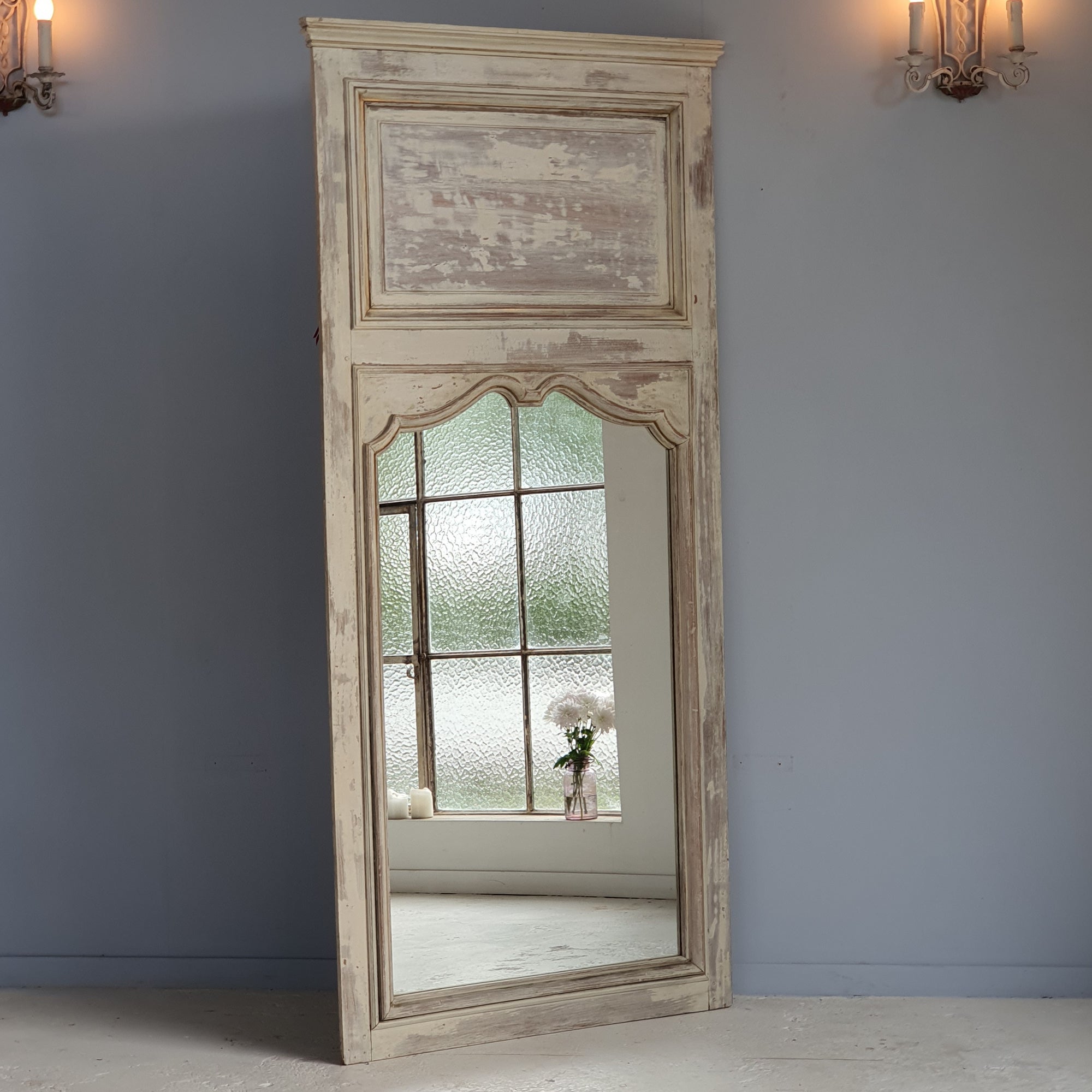French White-Washed Mirror
