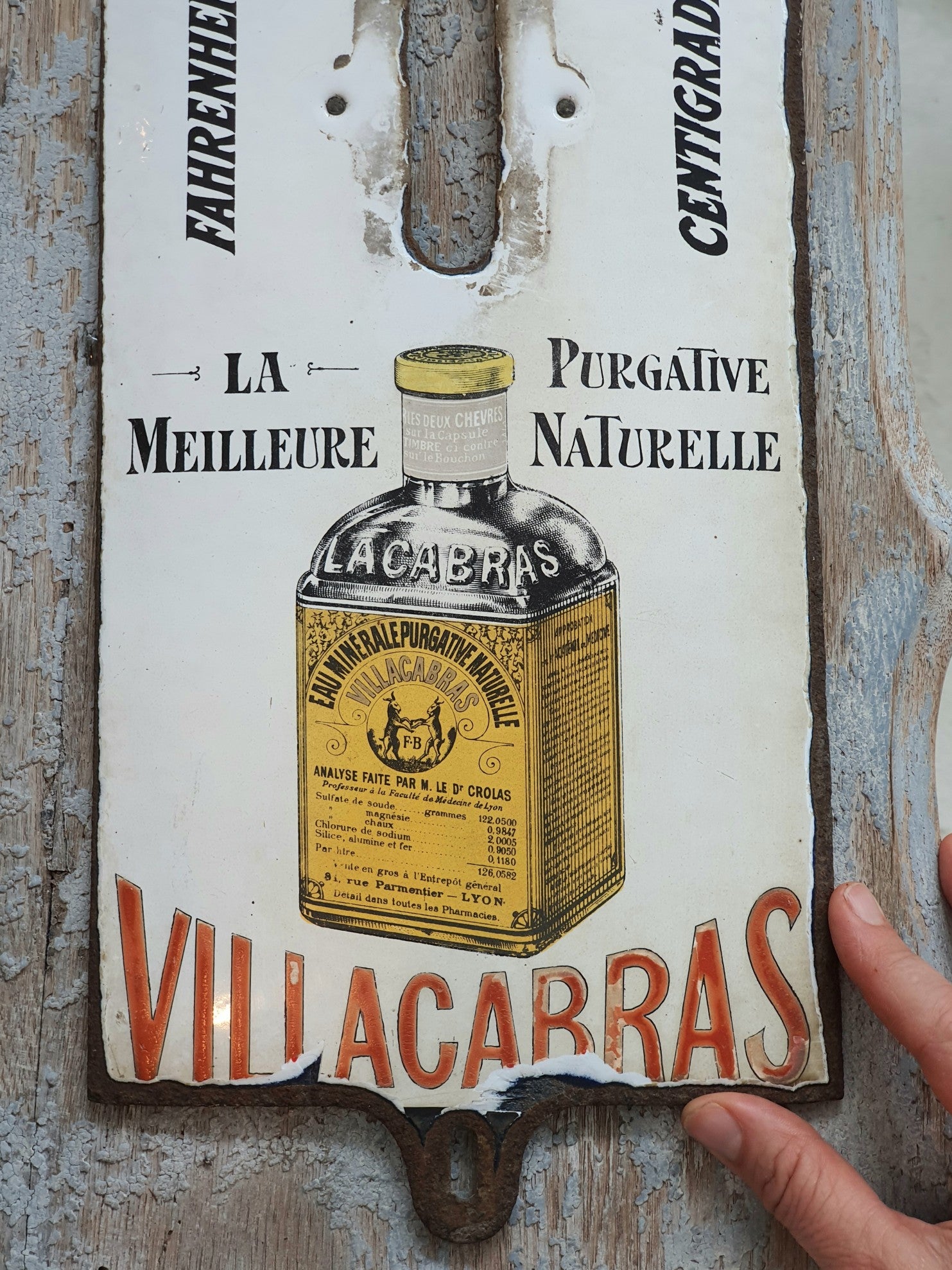 Vintage Enamel Thermometer