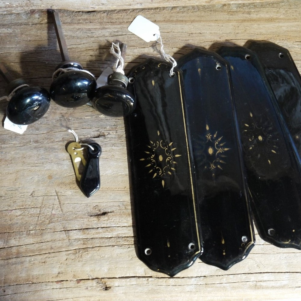 19thC B/W Porcelain Hardware, Antiques, Byron Bay