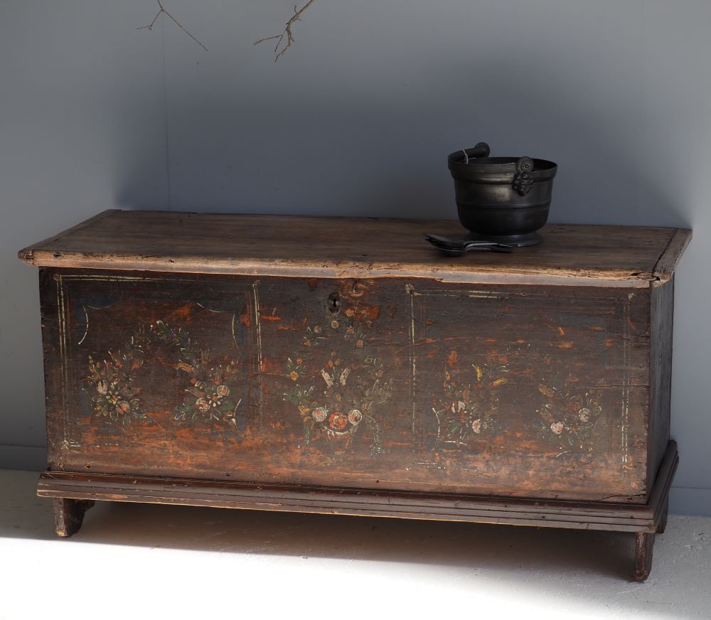 19thC Flemish Trunk, Antiques, Byron Bay