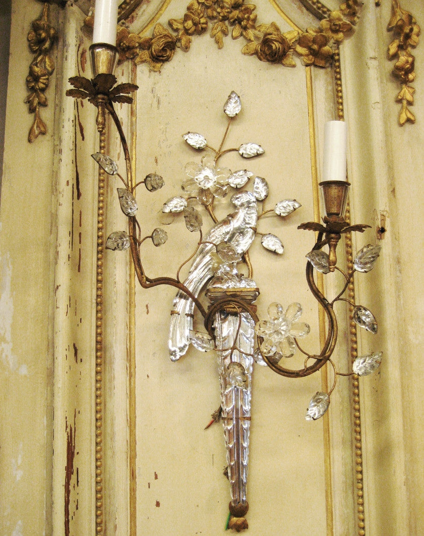 French Bird Wall Sconces