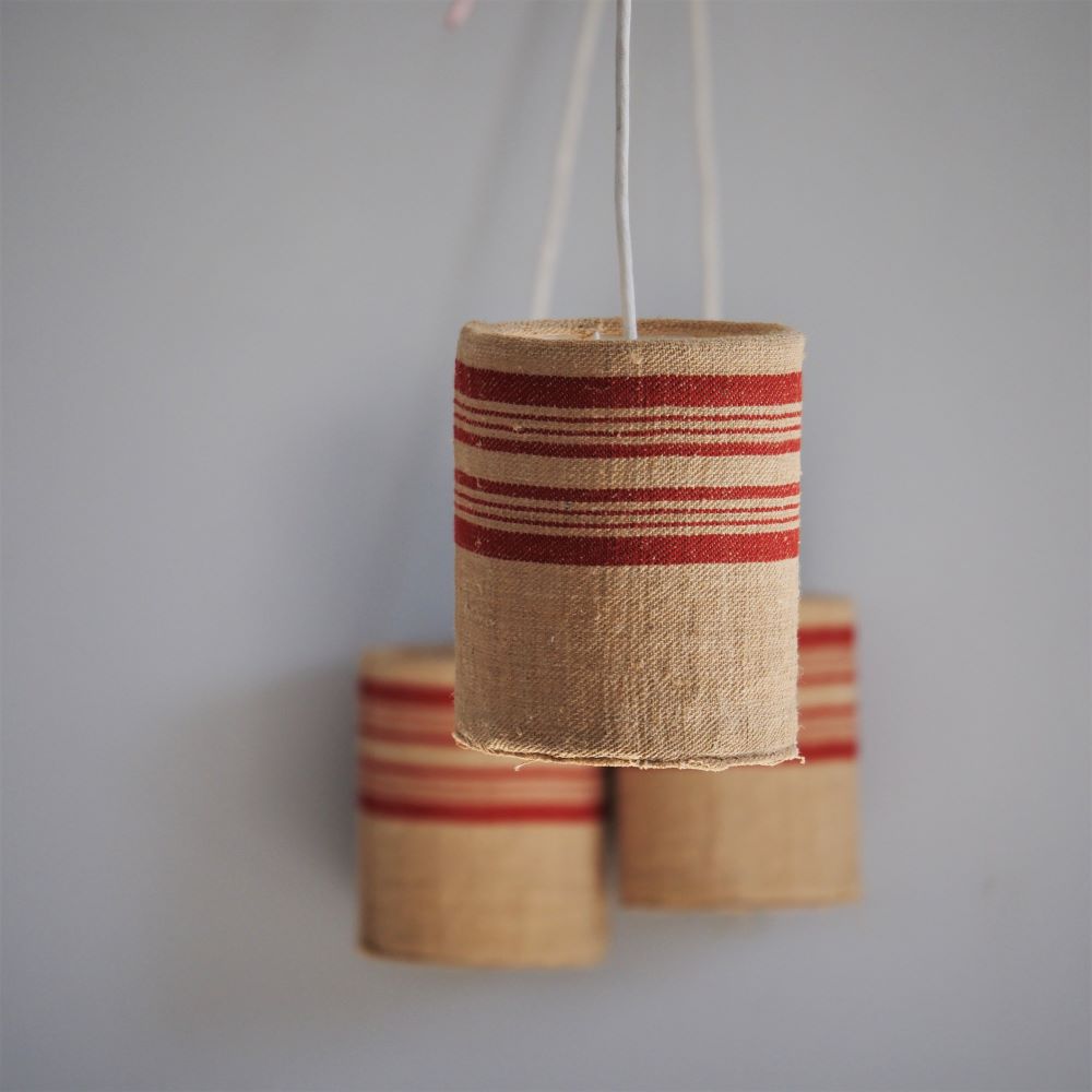 French Raw Linen Pendants