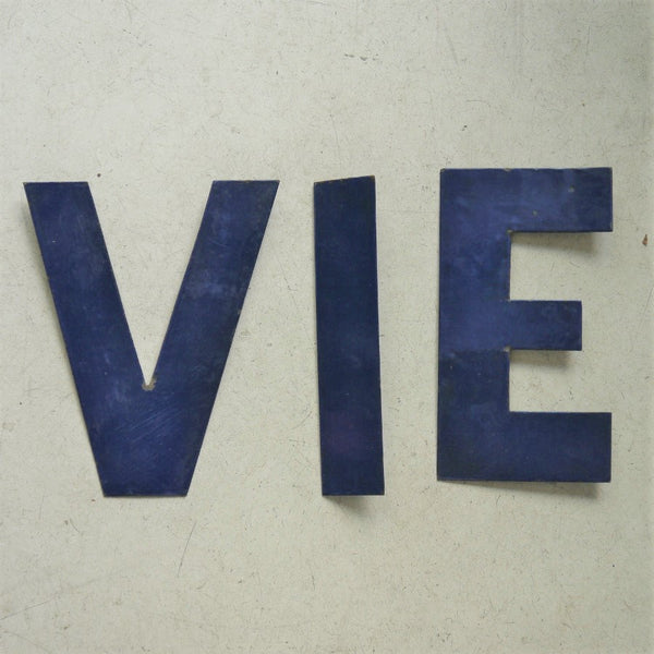 Blue Enamel Letters - Elements i love...