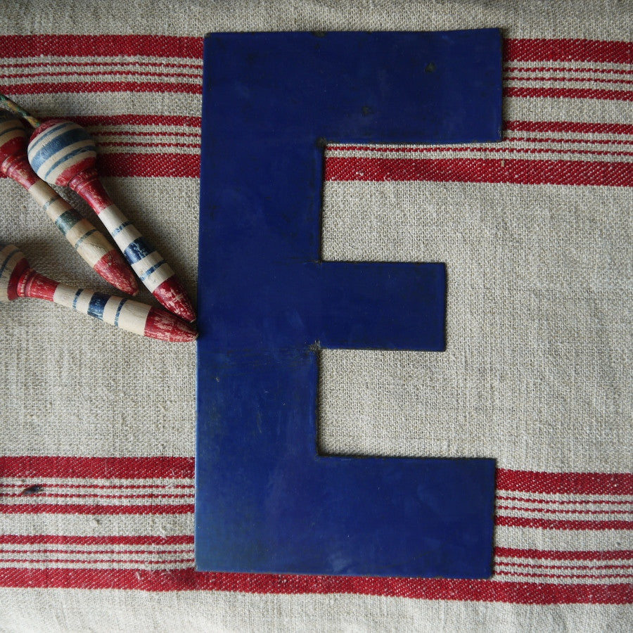 Blue Enamel Letters