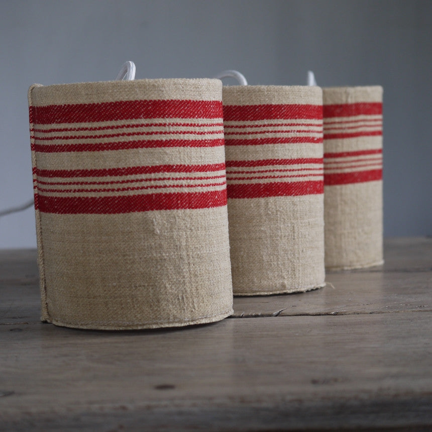 French Raw Linen Pendants