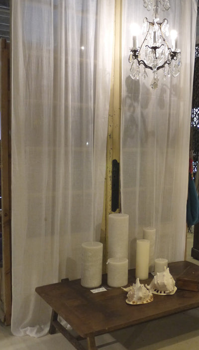 White Cotton Sheer Curtains