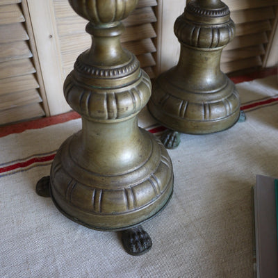 Feet Antique Brass Torcheres, Antique Brass Torcheres, Antiques, Byron Bay