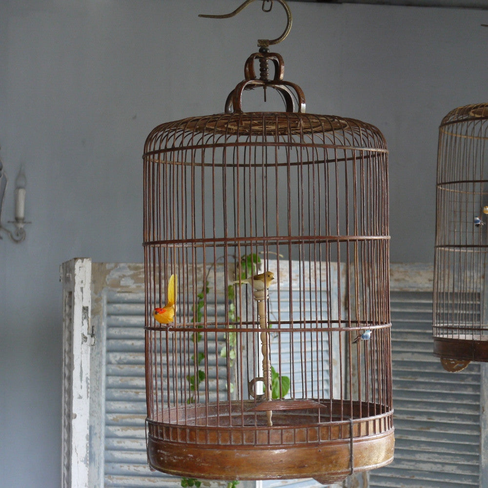 Vintage Bamboo Birdcage