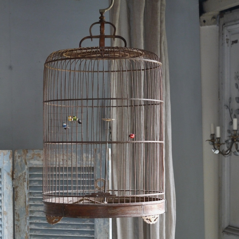 Vintage Bamboo Birdcage