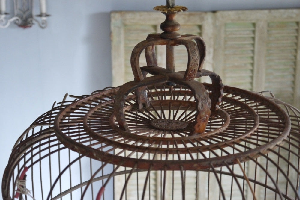 Vintage Bamboo Birdcage