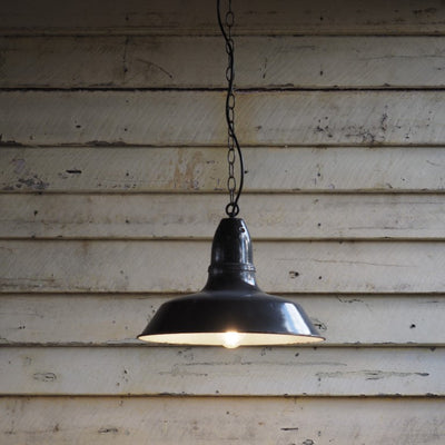 French Charcoal Industrial Lights