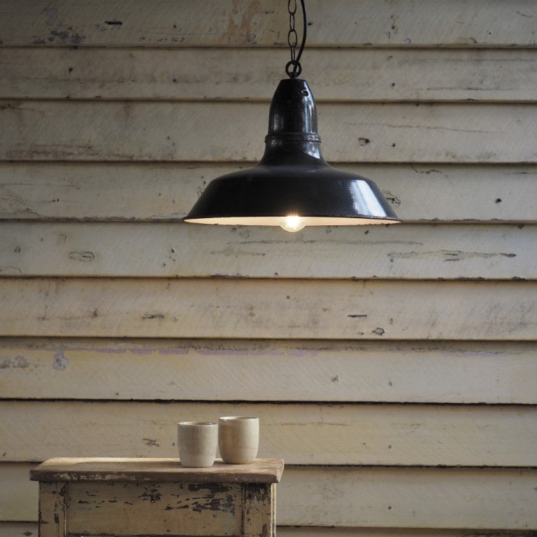 French Charcoal Industrial Lights