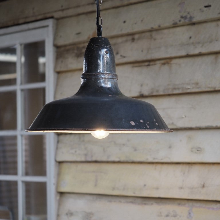 French Charcoal Industrial Lights