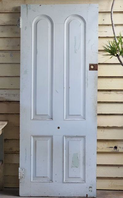 reverse side, 4 panel door, Antique elements, French front doors, 19thC, architectural antiques, rare finds, antique doors, old doors, salvage, byron bay