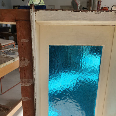 Blue Casement Window