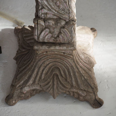 Carved Pedestal Lamp